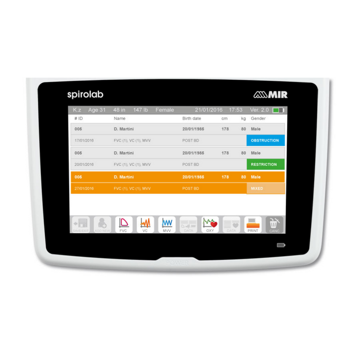 Spirometro Mir New Spirolab Touchscreen